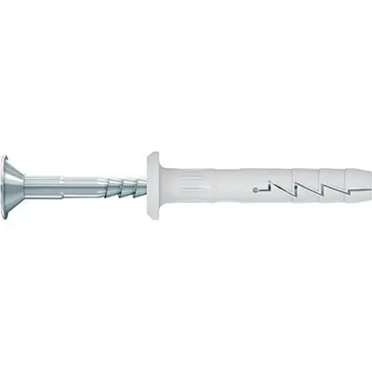 100 Chevilles à frapper Ø8 x 60 mm – Clou-vis nylon tête fraisée – RAWL