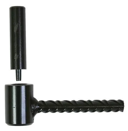 Gond Ø 14mm spécial brique L. 70 mm noir – scellement chimique – tige diam. 10mm