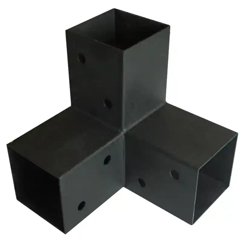 Connecteur 3 directions – 92x185x182 mm – pour poteaux bois 90×90 mm